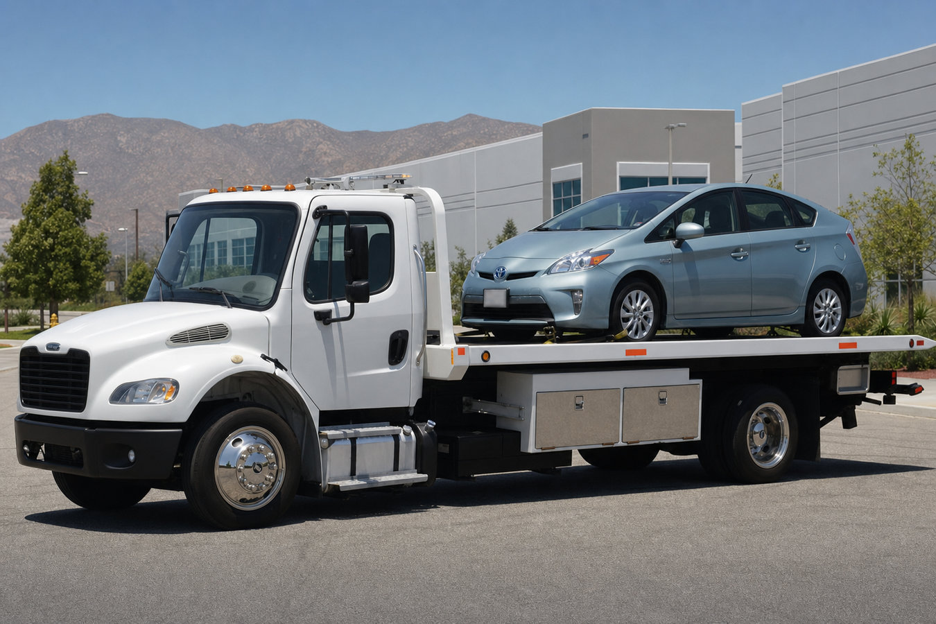 Flatbed towing